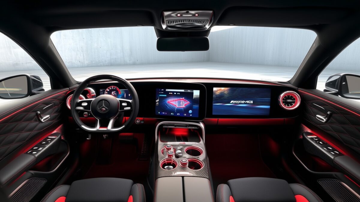 Noul Mercedes-AMG GT 4-Door Coupe vine cu un interior digital și ecrane de 14 inci