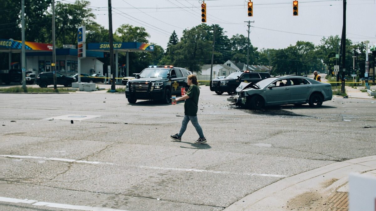 Un bărbat a provocat un accident cu 5 mașini lovind intenționat mașina soției