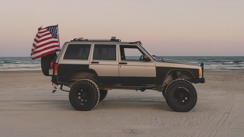 Un tânăr de 22 de ani care dansa pe un Jeep a fost aruncat din mașină după ce a lovit o Tesla