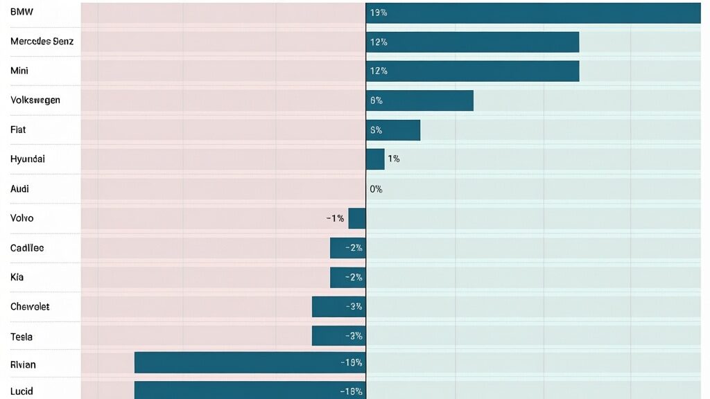 a chart shows the results of a consumer reports range test, by brand