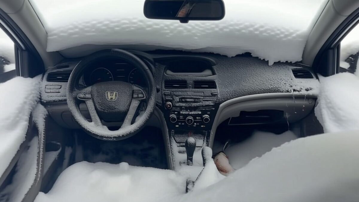 Honda Civic plină cu zăpadă într-un video viral cu 3,4 milioane de vizualizări