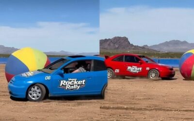 Honda Civic modificate pentru un joc real stil Rocket League de 250 de dolari