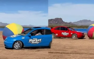 Honda Civic modificate pentru un joc real stil Rocket League de 250 de dolari