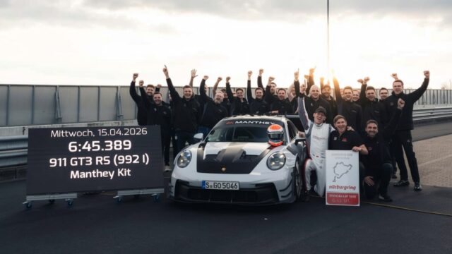 Porsche 911 GT3 RS cu kit Manthey înregistrează 6 – 45 pe Nürburgring