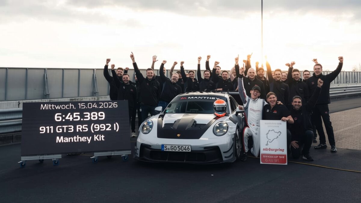 Porsche 911 GT3 RS cu kit Manthey înregistrează 6 – 45 pe Nürburgring