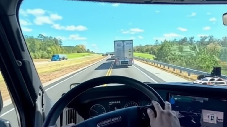 Un șofer de camion și-a montat un simulator de curse de 6.000 de dolari în cabină