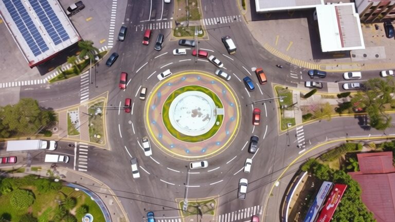 Trucul legal prin care un șofer a ocolit o coloană de 200 de metri în giratoriu