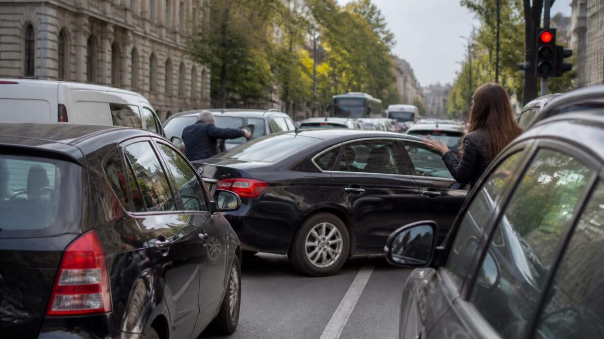 4.000 de lei amendă pentru blocarea intersecțiilor în București și vinovăție la impact chiar pe loc