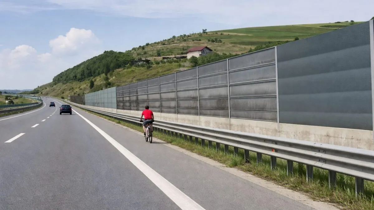 Un biciclist a pedalat pe A3 Transilvania printre mașini ce mergeau cu peste 100 km/h