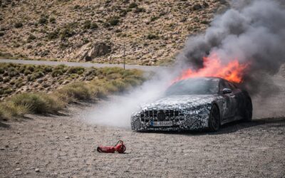 A ars complet în timpul testelor din Sierra Nevada. Ce s-a întâmplat cu prototipul Mercedes-AMG GT facelift