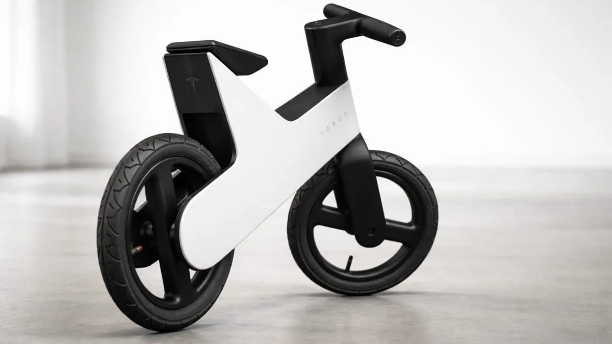 225 de dolari pentru un Tesla fără baterie de tracțiune. Cui i se potrivește bicicleta pentru copii de 2-5 ani