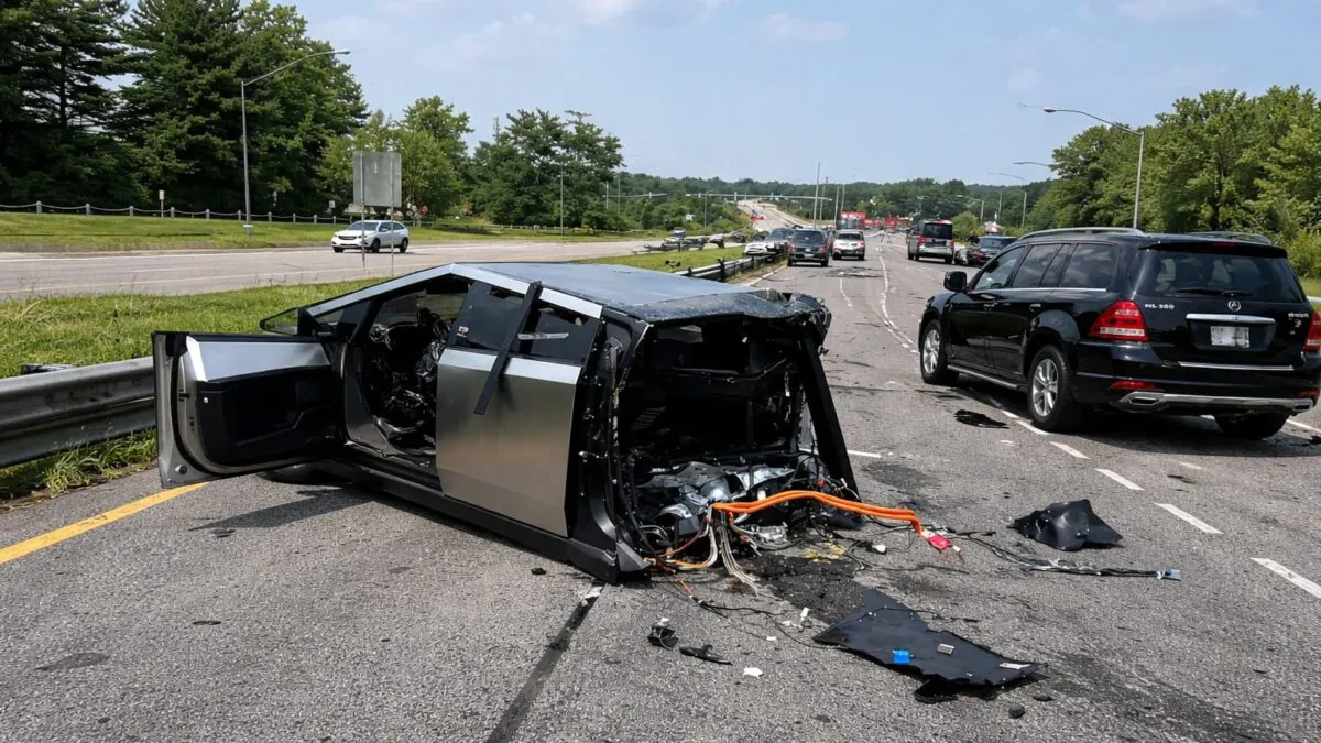 10 vehicule, 10 răniți, un Cybertruck rupt în două. A cedat caroseria, dar ce s-a întâmplat cu oamenii dinăuntru