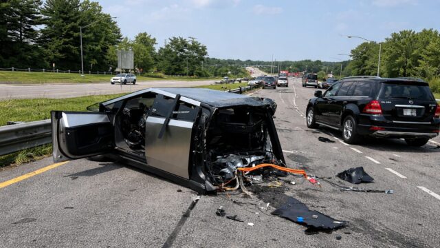 10 vehicule, 10 răniți, un Cybertruck rupt în două. A cedat caroseria, dar ce s-a întâmplat cu oamenii dinăuntru 2 10 vehicule, 10 răniți, un Cybertruck rupt în două. A cedat caroseria, dar ce s-a întâmplat cu oamenii dinăuntru