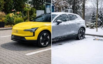 17% în plus iarna și o oprire la priză. Cât a consumat Volvo EX30 pe aceeași rută din România