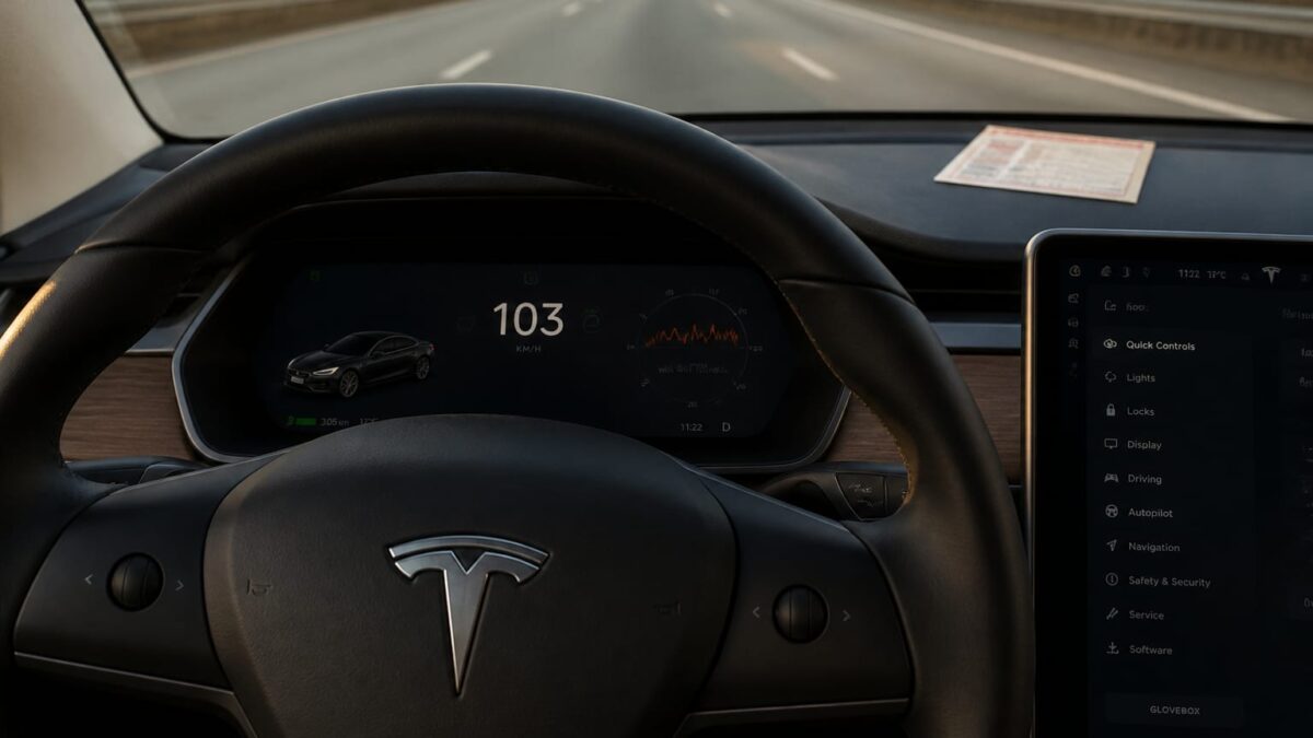 Un șofer Tesla amendat cu 103 km/h în Autopilot nu a scăpat de sancțiune
