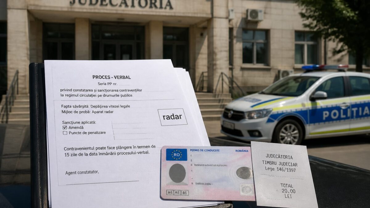 Ai primit o amendă de radar și riști suspendarea permisului? Ai 15 zile să contești la judecătoria din raza locului contravenției
