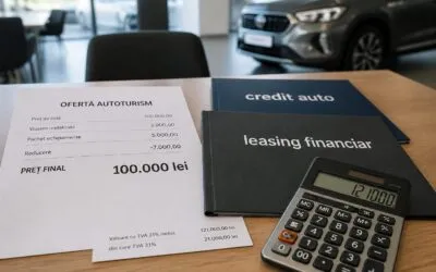 Mașina de 100.000 de lei costă cu aproape 40.000 de lei mai mult prin leasing financiar
