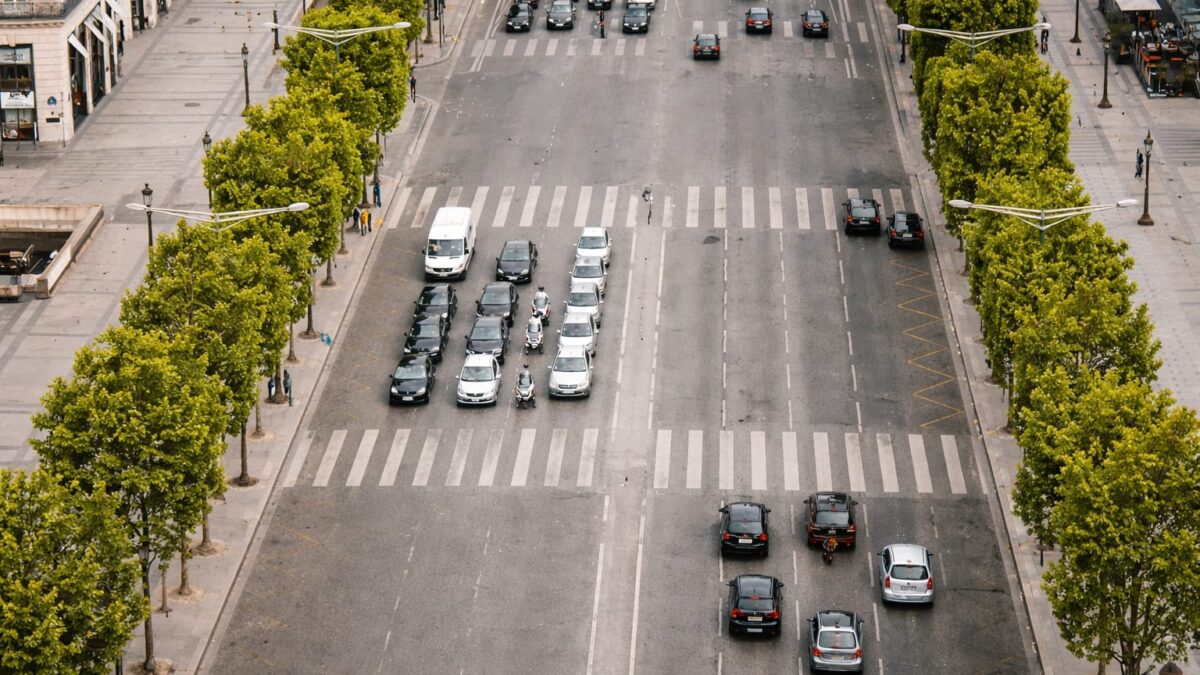 Mașina e dotată conform legii cu trusă, stingător și două triunghiuri
