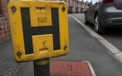 Șoferii care merg în Marea Britanie trebuie să recunoască indicatorul H. O parcare greșită poate îngreuna intervenția pompierilor
