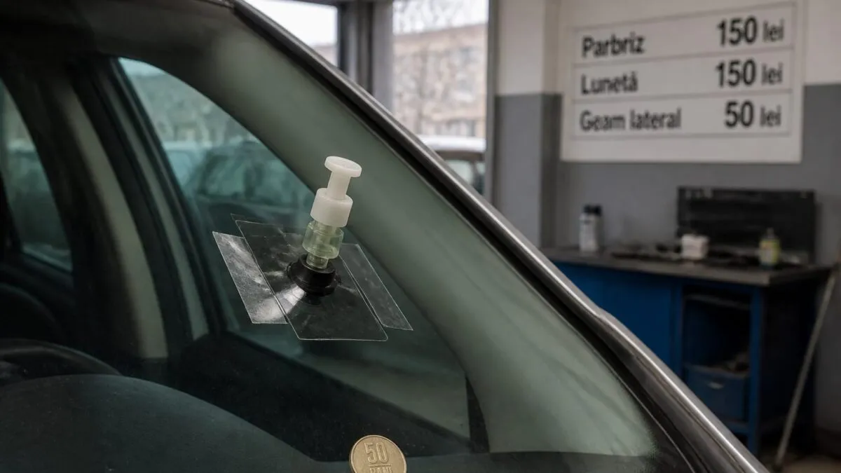 O ciobitură de 2,5 cm la parbriz se repară cu 50-150 lei. Evitați costurile de 400-600 euro pentru înlocuire 1 O ciobitură de 2,5 cm la parbriz se repară cu 50-150 lei. Evitați costurile de 400-600 euro pentru înlocuire