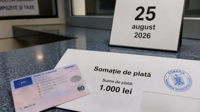 1.000 de lei neachitați înseamnă 20 de zile fără permis din 25 august 2026. Cum funcționează noua regulă