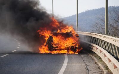 Un Toyota hibrid din 2024 a ars în mers pe centura Brașovului