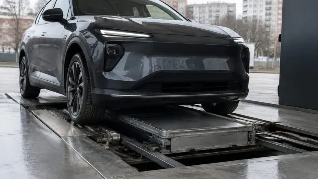 Schimbul bateriei scurtează oprirea la Nio. Cum se compară serviciul cu încărcarea rapidă și ce cheltuieli implică 14 Schimbul bateriei scurtează oprirea la Nio. Cum se compară serviciul cu încărcarea rapidă și ce cheltuieli implică