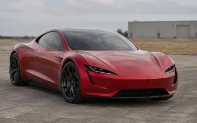 Tesla Roadster 2 a sărit peste mașini folosind ventilatoare și propulsoare cu azot